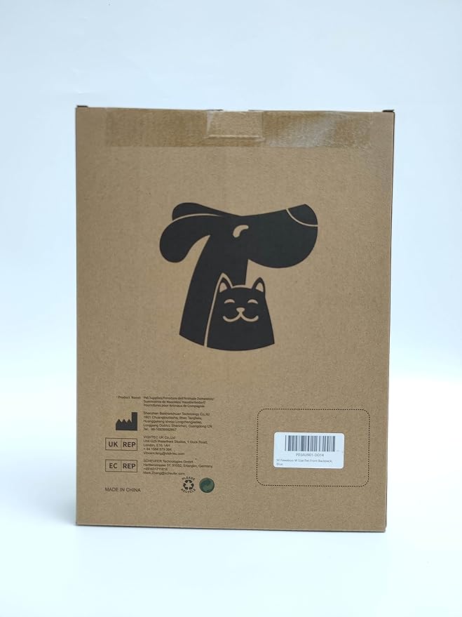 Pawaboo Pet Carrier Backpack, Adjustable Pet Front Cat Dog Carrier Backpack Travel Bag, Legs Out, Easy-Fit for Traveling Hiking Camping for Small Medium Dogs Cats Puppies, Medium, Blue