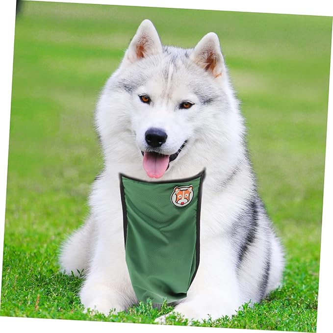 Dog Raincoat for Pets Adjustable Chest Apron Neck and Belly Cover for Cats and Dogs for Wet Weather Adventures Green