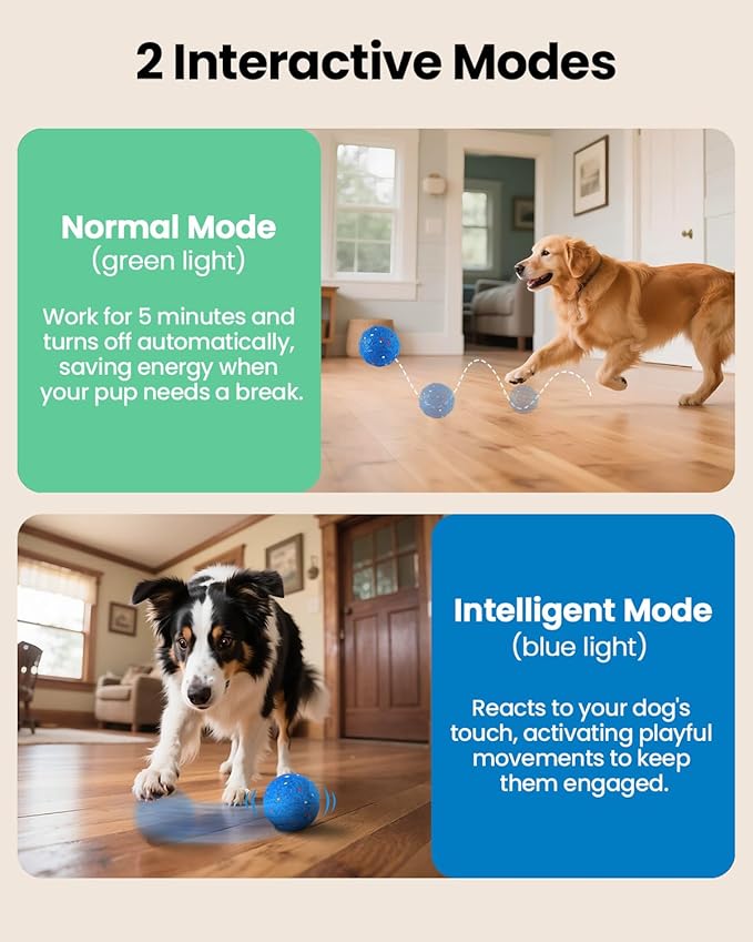 Interactive Dog Toys Ball, 2025 Upgraded Self Moving Balls and Vibrating Ball for Dogs, E-TPU Safety Material Electric Dog Toys to Keep Them Busy Rolling Balls for Small Medium Large Dogs (Orange)