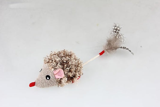 Gigwi Interactive Cat Toys for Indoor Cats, Cat Hedgehog Toy with Electronic Realistic Squeaky Sound