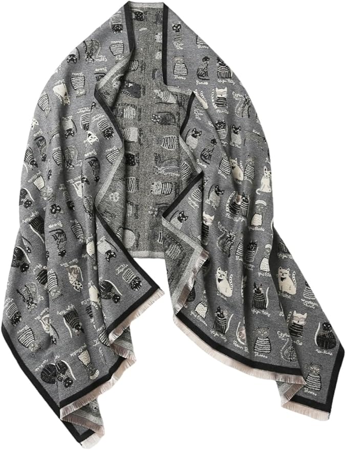 Jeelow Womens Pashmina Shawl Wrap Scarf - Elegant Dressy Evening Poncho Cape for Formal and Wedding Outfits