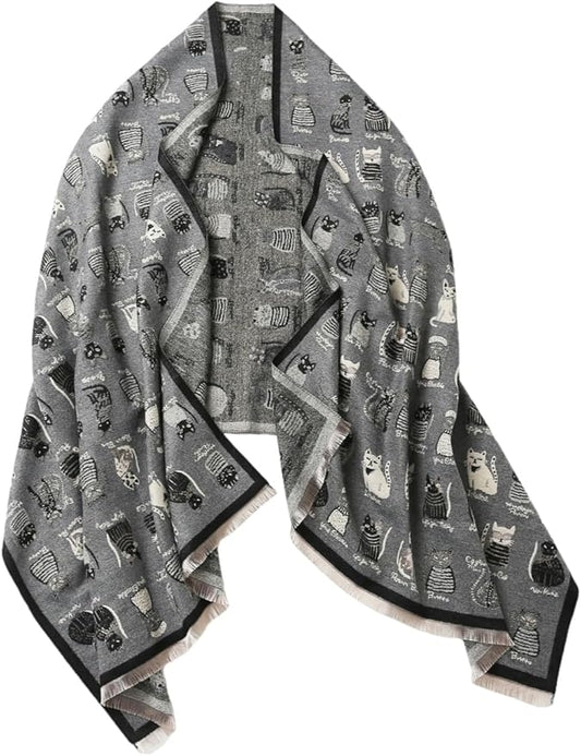 Jeelow Womens Pashmina Shawl Wrap Scarf - Elegant Dressy Evening Poncho Cape for Formal and Wedding Outfits