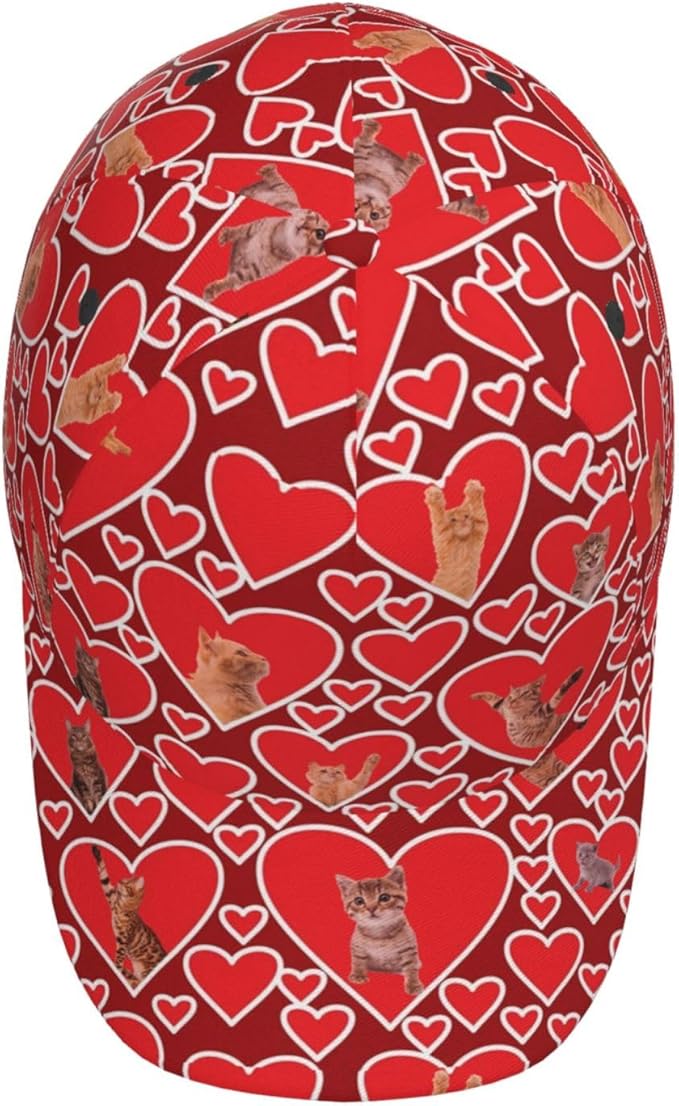 Cute Cat Cap Cat Baseball Cap Cat Sun Hat Adjustable Cap Cute Hat Trucker Hat Cap for Women Men