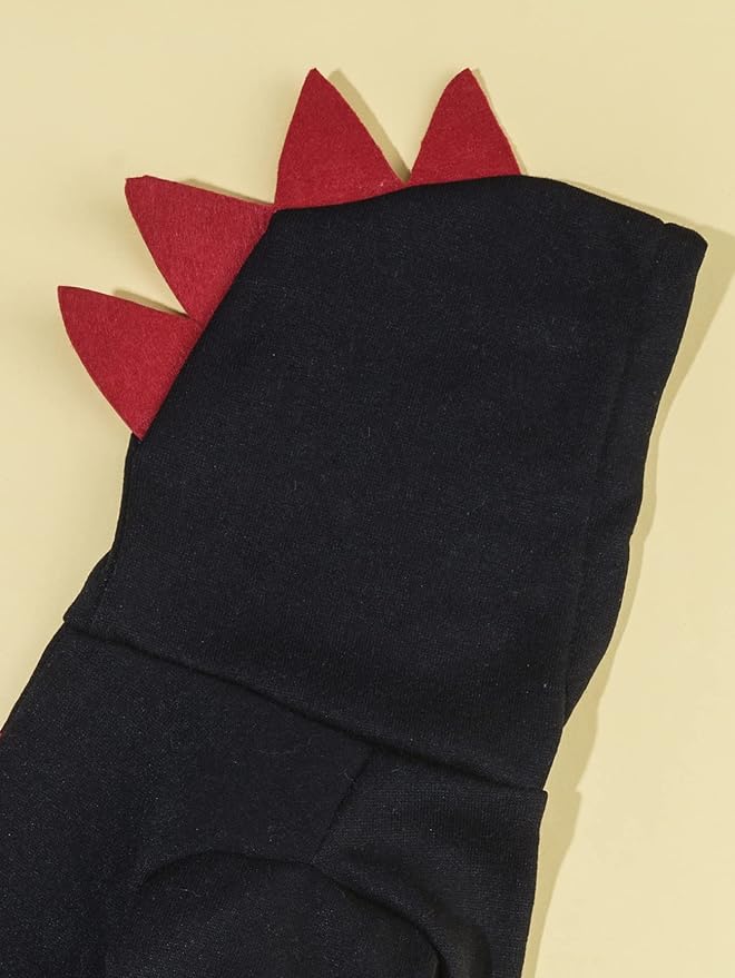 QWINEE Dinosaur Hoodie Warm Jacket Christmas Halloween Costume Clothes for Puppy Kitten Small Medium Dogs Cats Black L