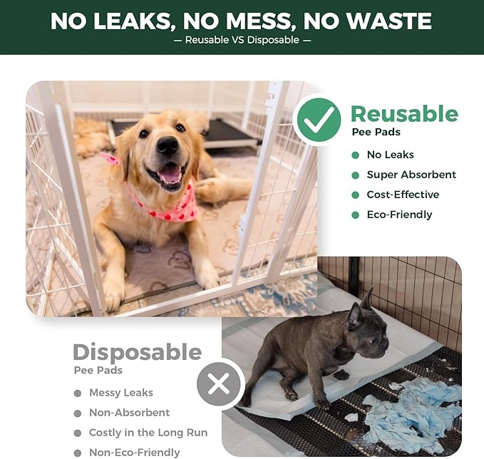 FXW Homeplus Unleashed Indoor Dog Playpen - Stress-Free and Safe Play, Heavy Duty 24 Inch 8 Panels with Washable Pee Pad for Puppy and Small Dogs, Black│Patented