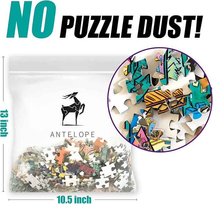 Antelope 2 in 1 1000 Piece Puzzle Bundle - Catndyland - 1000 Piece Jigsaw Puzzle with Cat Castle