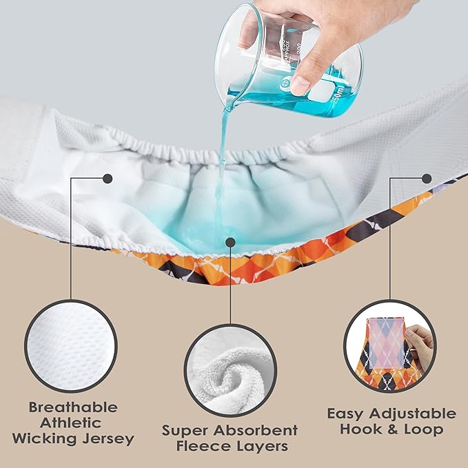 wegreeco Washable Male Dog Belly Band (Stylish Pattern)- Pack of 3 - Washable Male Dog Belly Wrap, Dog Diapers Male (Yellow Geometric, Medium)