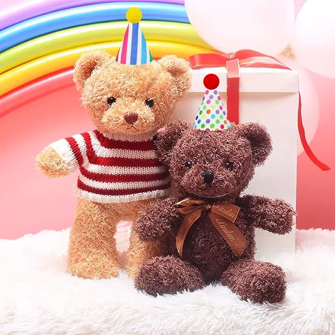 12pcs Mini Party Hats for Stuffed Animals, Party Hats for Dolls Dog Cat Rabbit Puppies Birthday Party Cone Hats Photo Prop