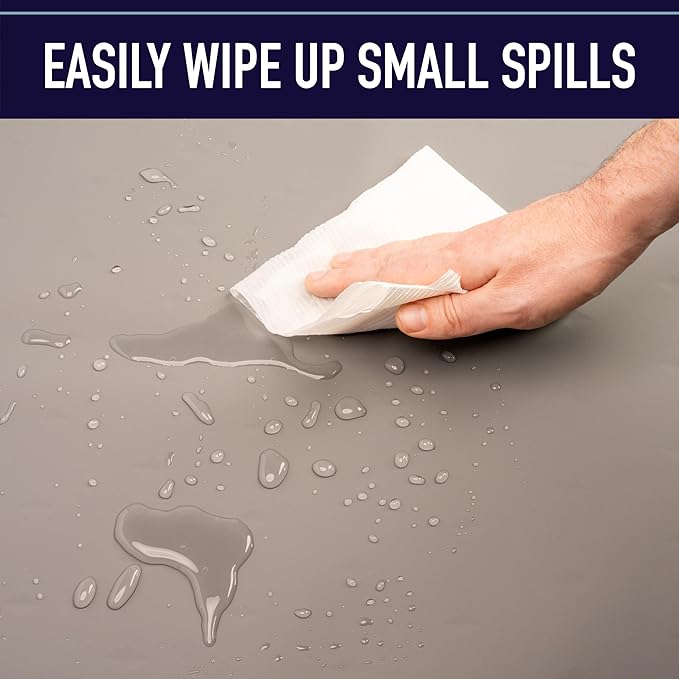 Leash Boss Dog Food Mat - Waterproof Cat & Dog Bowl Mat for Food and Water, Silicone Pet Feeding Mats for Floors, Non-Slip Placemat with High Edges, Puppy Essentials (Small: 18"x11", Navy)