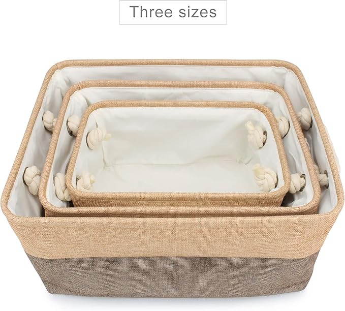 Personalized Dog Toy Box, Dog Toy Basket Storage with Cotton Handle, Customized Name and Paw Heart Print Puppy Toy Bin for Organizing Food Clothes and Pets Accessories(Paw Coffee)