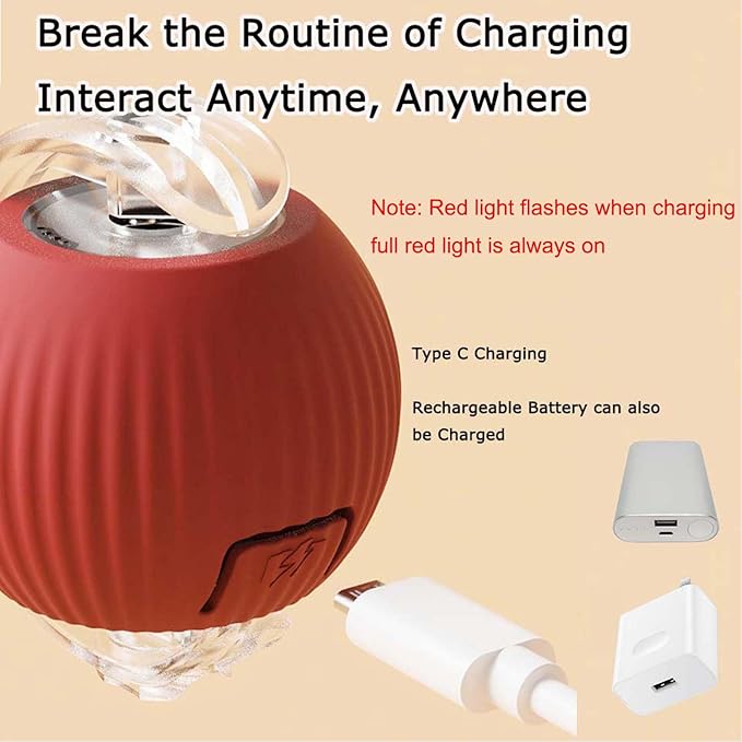 2 Packs Speed 2.0 Tail Interactive Cat Toys for Indoor Cats, Chirping & Motion Activate Cat Toy, Smart Kitten Rolling Ball Moving Ball Toys,Rechargeable Dog Cat Bal l for Enrichment Exercise (New P+G)