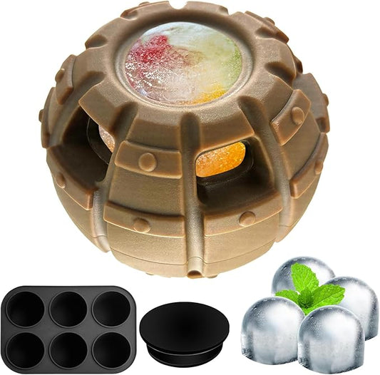 Yipetor Treat Dispensing Dog Toy, Long-Lasting Durable Large Dog Toys, Freezable Fillable Rubber Dog Toys, DIY Interactive Dog Puzzle Play Toy, Holds Kibble, Stopper+Silicone DIY Treat Tray (Large)