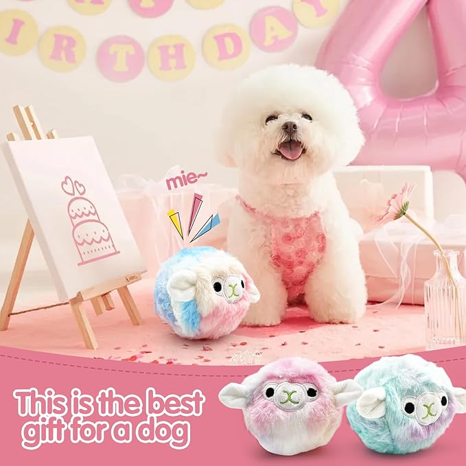 Dog Plush Toy for Small, Medium Breeds with Squeaker 4 Inches Cute Pet Supplies Fun Squeaky Interactive Dog Chew Fetch Toys