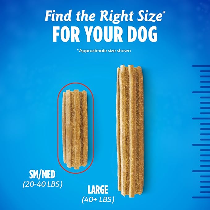 Dentalife Plus Digestive Support Dog Treats for Small and Medium Dogs 20-40 lbs., Cleans Teeth, Freshens Breath, & Supports Healthy Gut, Chicken & Pumpkin Flavor, 6 oz., 8 Chews - 6 oz. Pouch