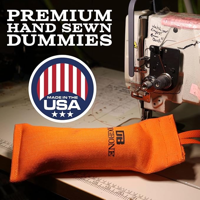 DogBone Firehose Dog Bumper for Hunting & Sporting Dog Training – Perfect Floating Dummy for Water Retrieving & Fetch – Ideal Canvas Alternative for Puppies or Adult Retrievers & Includes Throw Loop