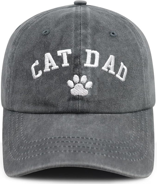 Black Cat Hat,Ragdoll Cat Embroidered Adjustable Cotton Baseball Cap for Men Women,Gifts for Cat Lovers