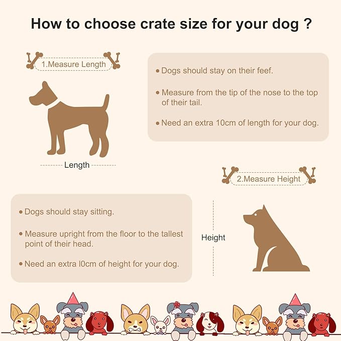 Large Dog Crate Furniture for Large Dogs, Retractable Dog Kennel Furniture, Wooden Dog Kennel Indoor, Heavy-Duty Dog Cage Furniture with 3 Levels of Adjustable Size,45.6" L, XL, Light Brown