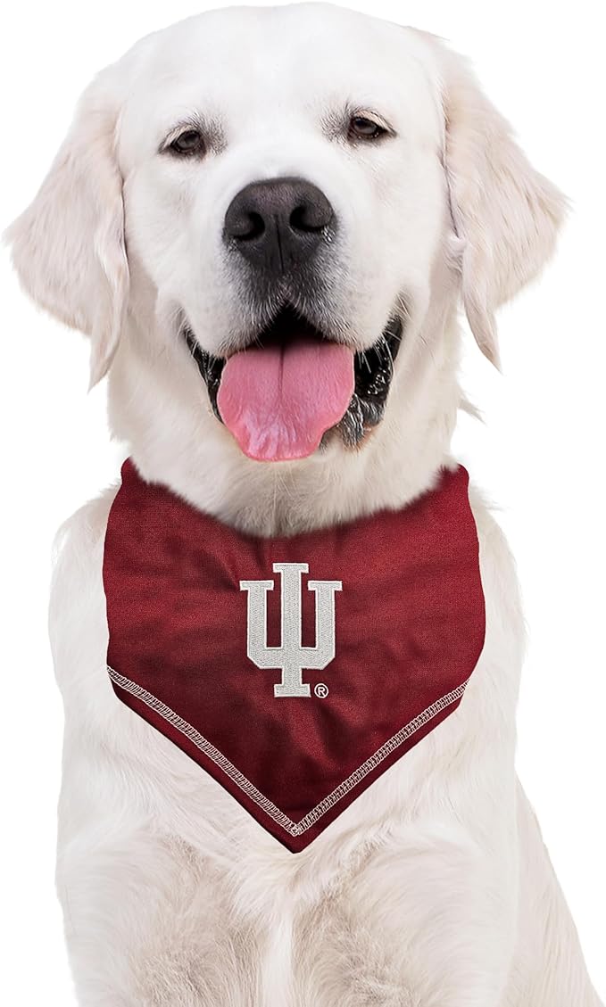 Pets First NCAA Indiana Hoosiers TIE Bandana, Size Small/Medium. Dog Bandana Scarf Bib for Pet Cat Dog. The Ultimate Game-Day, Party Bandana