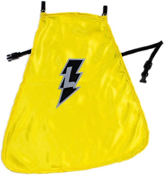 Everfan Personalized Dog Superhero Cape (Large 20" Long (20-55 lbs), Yellow)