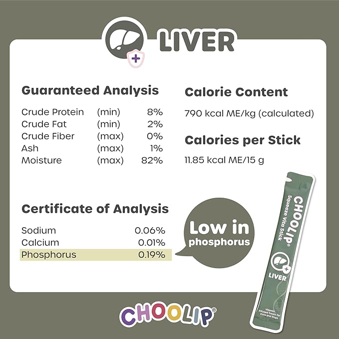 Choolip Squeeze Vita Stick Lickable Cat & Dog Treats – 14 Sticks (2×7 Value Bundle) Liver Support, Creamy Grain-Free Puree with Milk Thistle, Vitamin E & CoQ10 for Detox & Liver Cell Protection