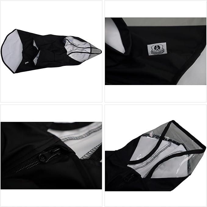 LoveLonglong Premium Waterproof Dog Raincoat with Reflective Safety Features Pet Raincoats for Large Medium Small Dogs Black XS