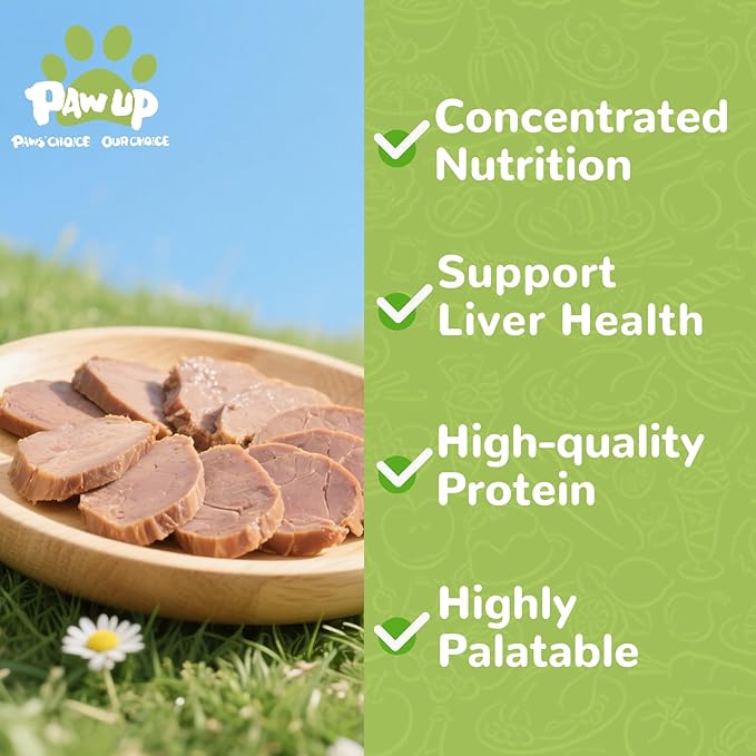 PAWUP Freeze Dried Chicken Liver Pet Treats, High Protein Freeze-Dried Pet Food for Dogs, Cats, Fresh Ingredient Snacks, 2.1 oz, Rawhide Free&Grain Free