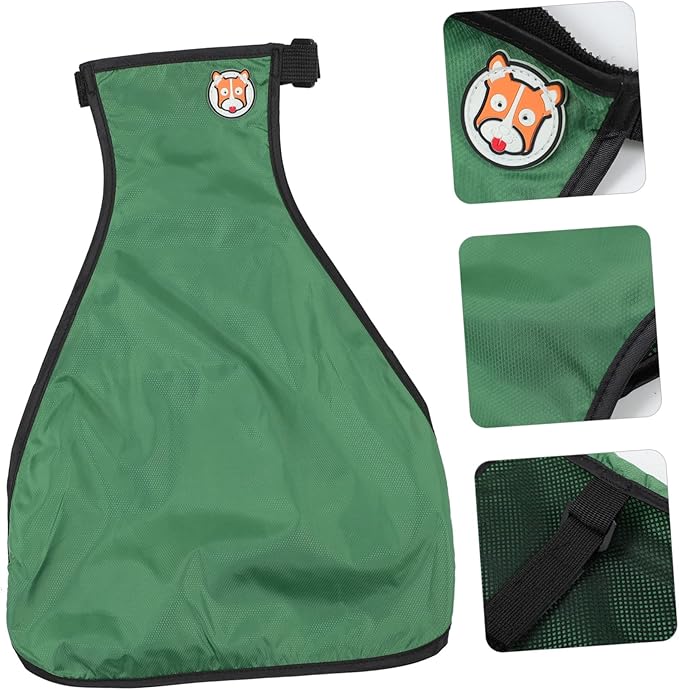 Dog Raincoat for Pets Adjustable Chest Apron Neck and Belly Cover for Cats and Dogs for Wet Weather Adventures Green