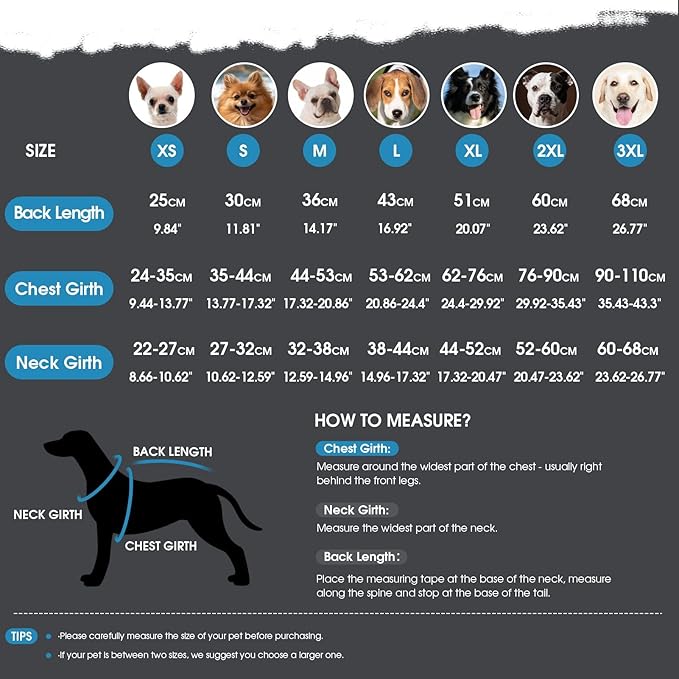 ASENKU Dog Jacket Plaid Reversible Reversible Dog Vest Waterproof Cold Winter Clothes Pet Apparel for Small Medium Large Dogs (2XL, Colorful)