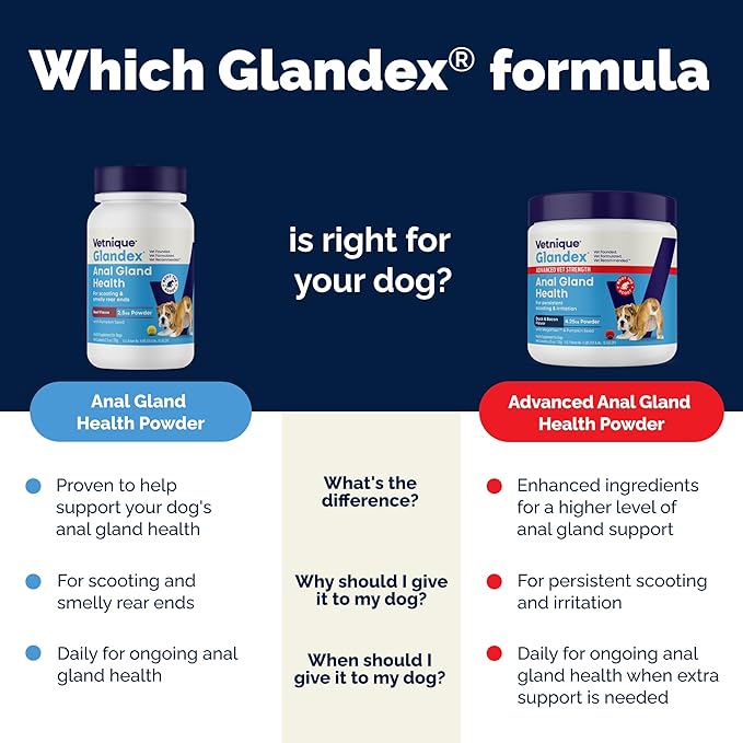 Vetnique Glandex Dog Fiber Supplement Powder for Anal Gland Health with Pumpkin, Digestive Enzymes & Probiotics - Vet Recommended (Regular or Advanced Strength) - Boot The Scoot (5.5 oz, Salmon)