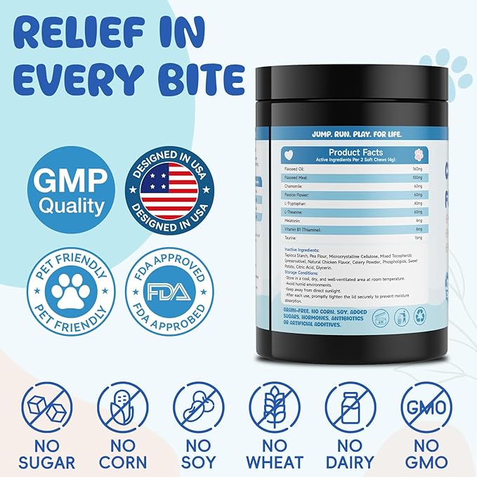 Calming Chews for Cats 200 PCS Cat Calming Treats with Chamomile & Melatonin for Cats Travel, Vet Visits, Separation Anxiety, Chicken Flavor