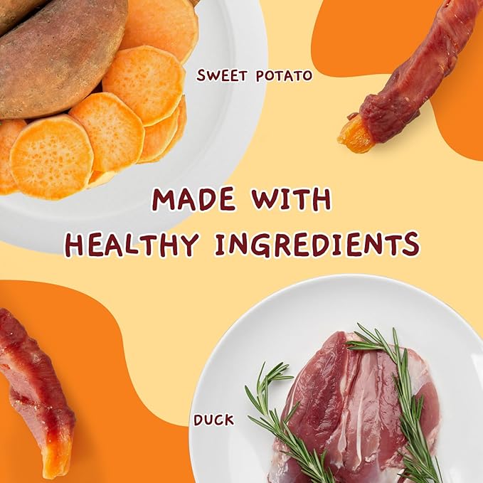 Jungle Calling Sweet Potato & Duck Dog Treats, Vegetarian, Nutritious and Delicious Snacks for Your Furry Friend, 10.6 oz