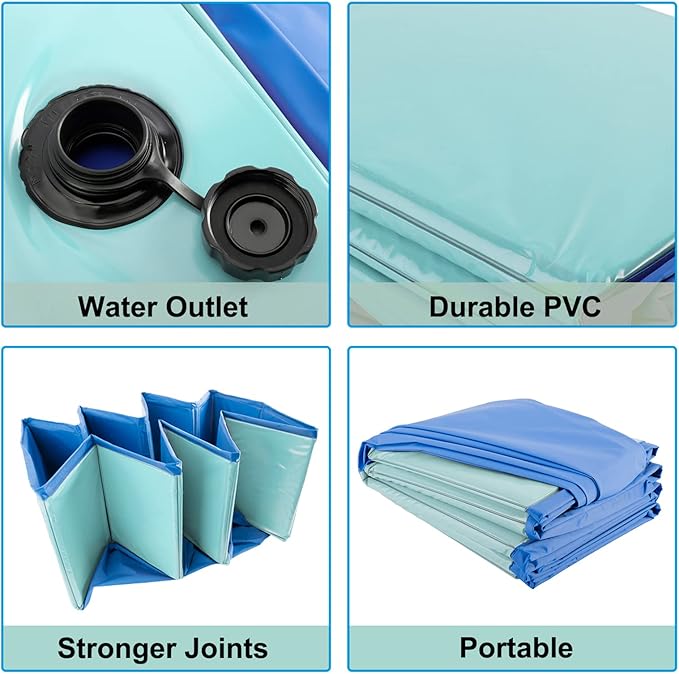 Artilife Whelping Box for Dogs and Puppies Welp Box Whelping Pool,Puppy Whelping Pen for Dogs,Great for Puppies,Easy to Clean (32inch Dia.x8inch H(80x20cm), Blue)