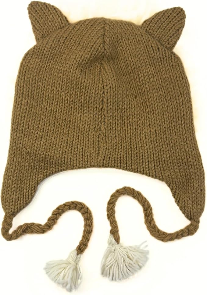 Humble Hilo Hand-Knitted Wool Animal Beanie - Easy Halloween Costume Hat for Anyone, Cute Winter Beanie Hats