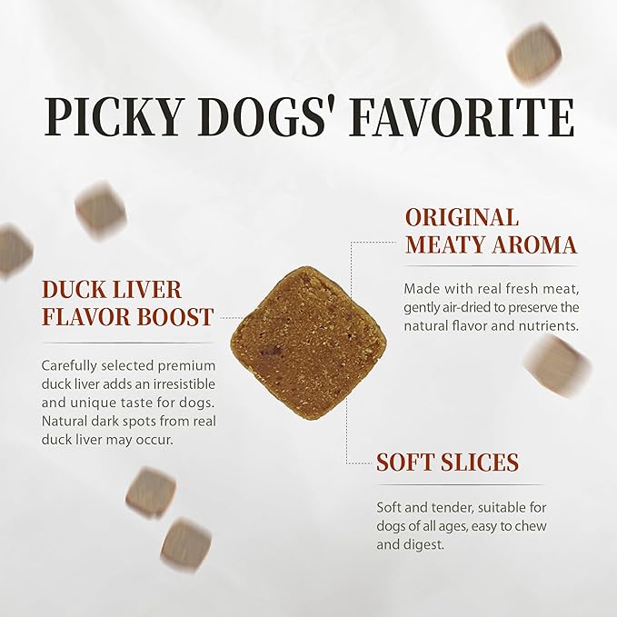 Herz Air-Dried Dog Food Lamb & Duck Liver Recipe 2.2 lb, All-Natural, High-Protein, Grain-Free, Limited Ingredients, Complete & Balanced, Premium Canine Cuisine