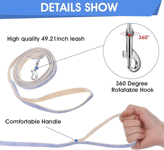 TIESOME Cat Harness and Leash Set, Adjustable Gradient Kitten Harness Escape Proof Harness with Leash for Kitty Outdoor Walking (Bear)