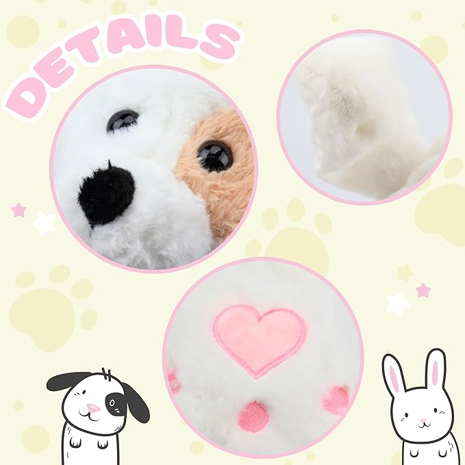 Animal Hat with Ears Moving Jumping Pop Up Beating Hat Plush Holiday Cosplay Dress Up Funny Gift for Kids