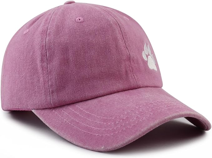 Dog Paw Hat for Men Women, Funny Adjustable Cotton Embroidered Dog Lovers Baseball Cap