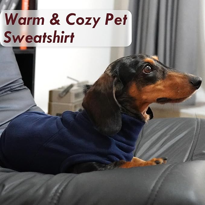 2 Pack Dog Sweaters Winter Fleece Sweatshirt Stretchy Vest Pullover for Dogs Clothes Warm Pet Pajamas Christmas for Meidum and Large Dogs