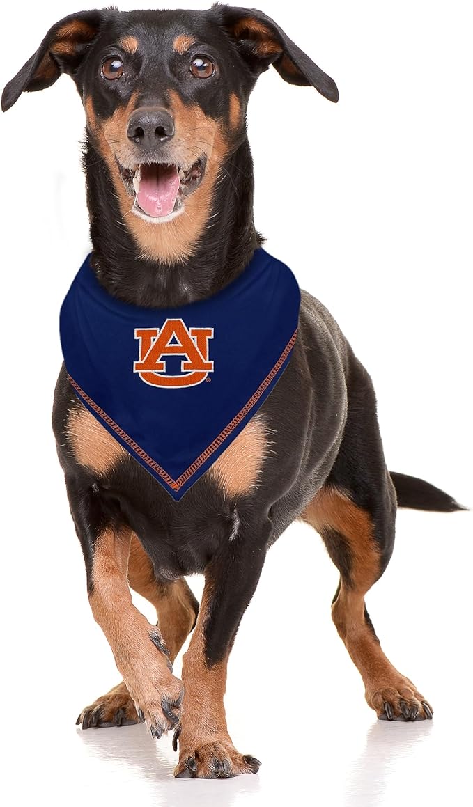 Pets First NCAA Auburn Tigers Tie Bandana, Small/Medium. Dog Bandana Scarf Bib for Pet Cat Dog. The Ultimate Game-Day, Party Bandana (AU-3550-S-M)