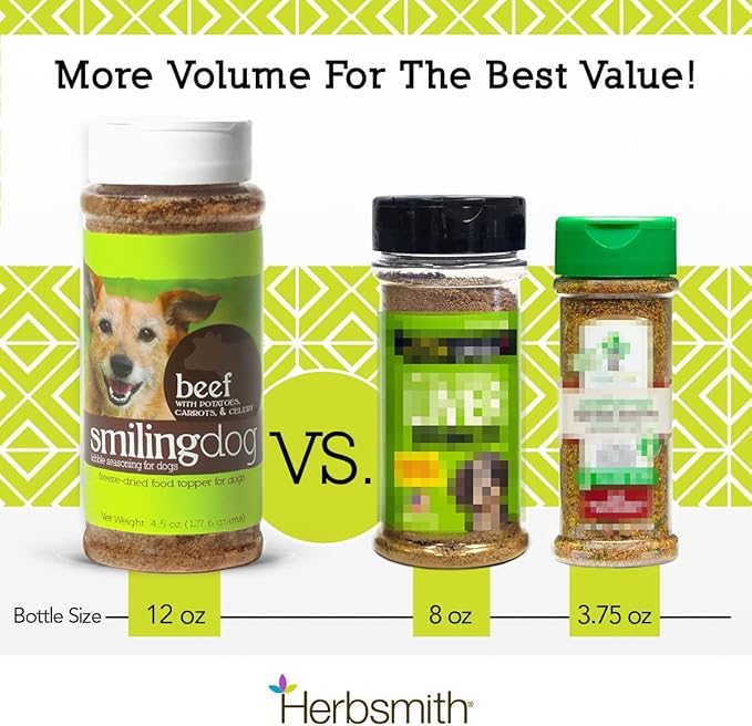 Herbsmith Bone Broth Kibble Seasoning - Freeze Dried Meat + Bone Broth Powder for Dogs - Chicken - 3.5 oz