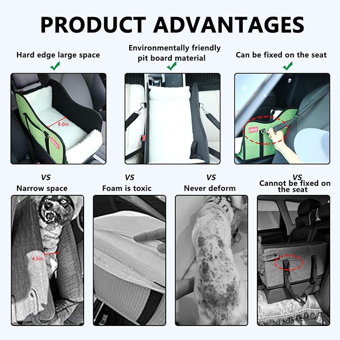 Center Console Dog Car Seat,Console Dog Car Seats for Small Dogs Pet & Cat