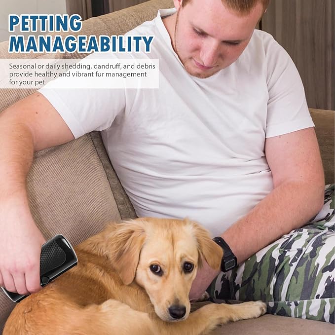 Deshedding Dog Brush, Groompro Deshedding Brush for Cats, Dogs, Rabbits, Horses, Ergonomic Pets Groomer for Matted Hair, 2PCS