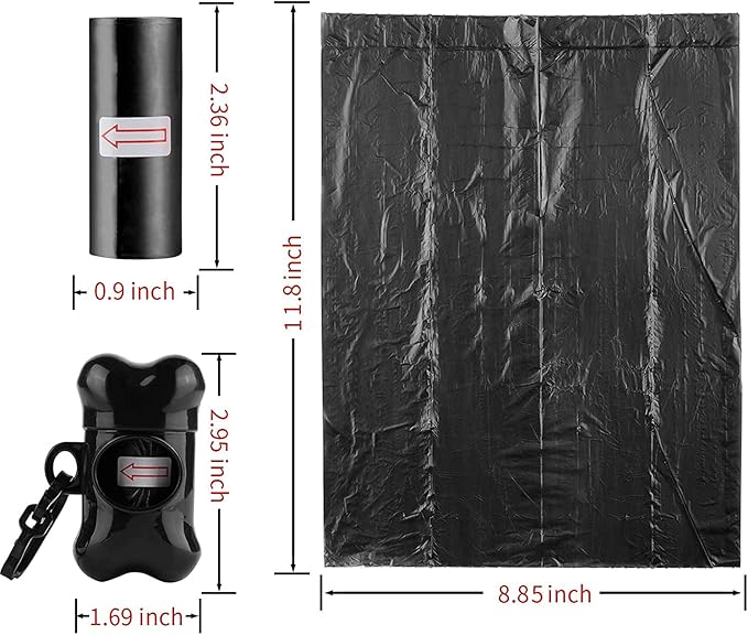 10 Pack Bone Shaped Poop Bag Dispenser Pet Waste Disposal Bag Dispenser (Random Color)