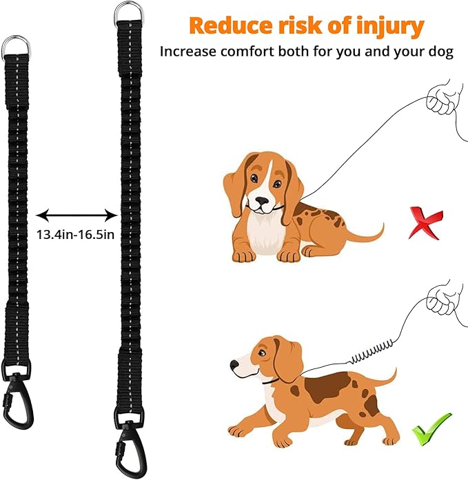 Long Dog Leash 100 FT: Heavy Duty Rope Leashes for Dogs Training with Swivel Lockable Hook Reflective Threads Bungee and Padded Handle - Dog Lead for Large Small Medium Dogs Outside Walking Hiking