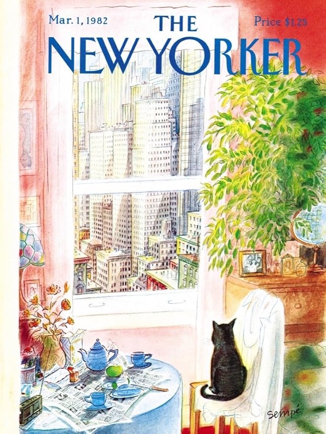 New York Puzzle Company - New Yorker Cat's Eye View - 1000 Piece Jigsaw Puzzle for Family Game Nights by Jean-Jacques Sempé