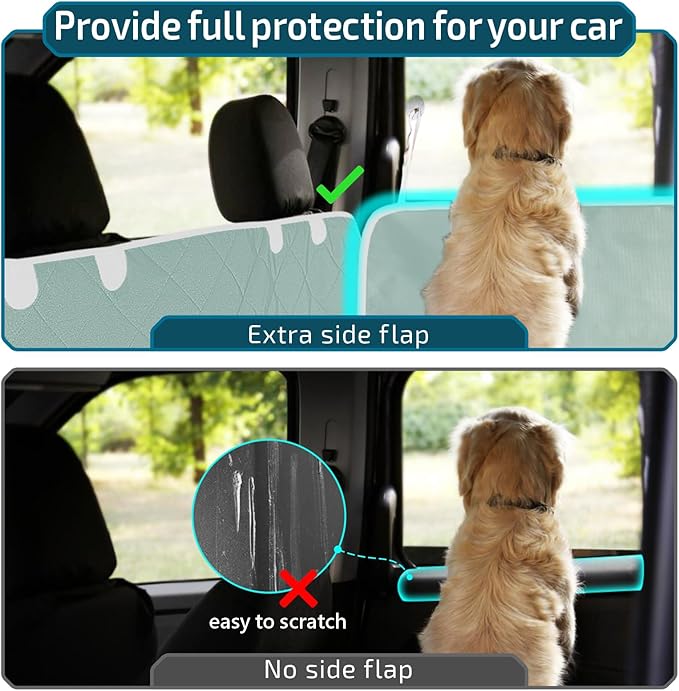 Veckle Cargo Liner, SUV Cargo Cover for Dogs with Side Flaps Hammock Water Resistant Nonslip Dog Seat Cover Cargo Area Protector Scratchproof for SUVs Sedans Vans