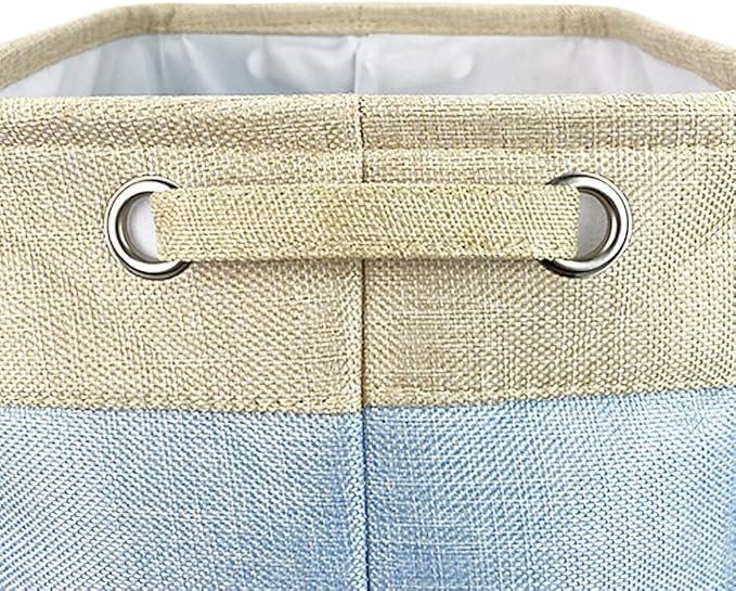 Dog Toys Basket My Dog Stuff Collapsible Storage Bin Grey Brow Pink Purple Blue Rectangular Pet Storage Organizer Box with Handles Medium