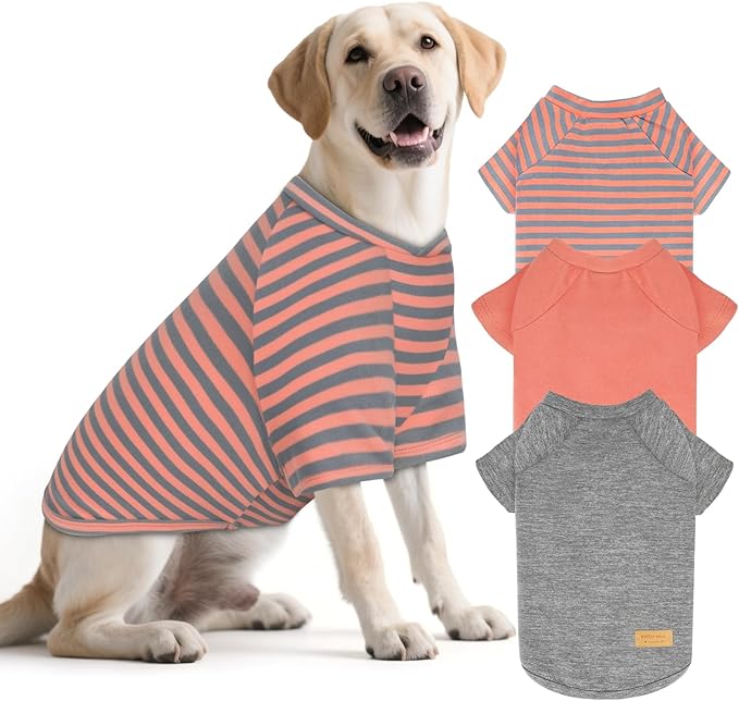 KYEESE 3Pack Dog Sweater Pets Clothes with Sleeves Soft Dog Sweaters for Medium Dogs Girl Pullover Dogs Sweatshirt Stretchy Pet Coat Lightweight Pet Fleece Sweater Comfy Pets Sweaters for Cold Weather