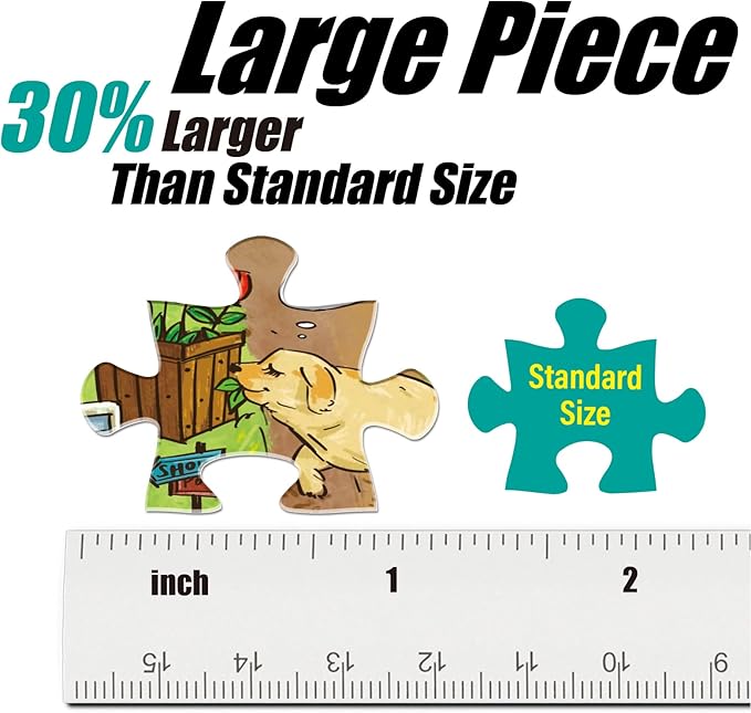 Antelope - 500 Piece Large Format Jigsaw Puzzle for Adults, Dog Park Jigsaw Puzzles 500 Pieces, Large Pieces, No Dust Puzzles for Senior Citizen, 500 PC, Non-Glare Finish, Interlock Smoothly