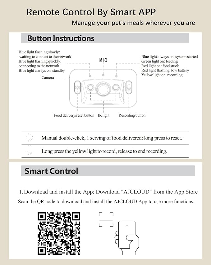 Automatic Cat Feeder, Camera Auto 2 Cats Dispenser 5L Microchip WiFi 2.4G&5G Timed Dual Pet Smart APP Dry Food Self Feeding Container Station (Black)